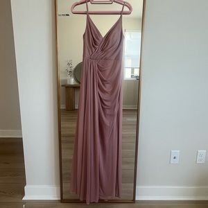 Azazie Evalin Dusty Rose Bridesmaids Gown Dress